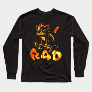 Skater Cat | Hardcore Cat | Radical Cat | Skate or Die Long Sleeve T-Shirt